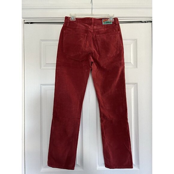 DAILY BLUE by ADRIANO GOLDSCHMIED Manya Corduroy Jeans Swing Burgundy Size 28 - Picture 3 of 12